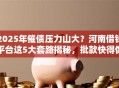 2025年催债压力山大？河南借钱平台这5大套路揭秘，批款快得像阵风！