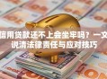 信用贷款还不上会坐牢吗？一文说清法律责任与应对技巧
