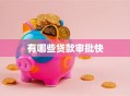 有哪些贷款审批快