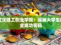 武汉理工创业学院：揭秘大学生创业成功密码