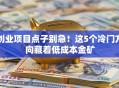 创业项目点子别急！这5个冷门方向藏着低成本金矿