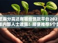 芝麻分高还有哪些贷款平台2025年内部人士透露！顺便推荐5个负债过高  贷款口子