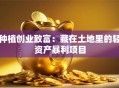 种植创业致富：藏在土地里的轻资产暴利项目