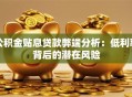 公积金贴息贷款弊端分析：低利率背后的潜在风险