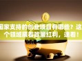 国家支持的创业项目有哪些？这5个领域藏着政策红利，速看！