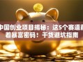 中国创业项目揭秘：这5个赛道藏着暴富密码！干货避坑指南