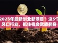 2025年最新创业新项目！这5个风口行业，抓住机会就能翻身
