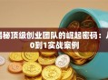 揭秘顶级创业团队的崛起密码：从0到1实战案例