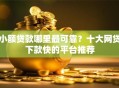 小额贷款哪里最可靠？十大网贷下款快的平台推荐