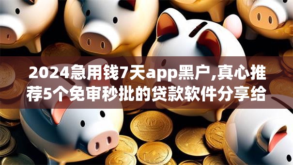 2024急用钱7天app黑户,真心推荐5个免审秒批的贷款软件分享给你