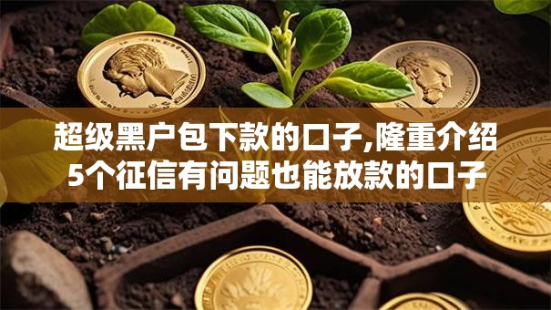 超级黑户包下款的口子,隆重介绍5个征信有问题也能放款的口子