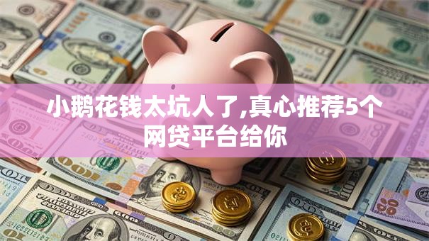 小鹅花钱太坑人了,真心推荐5个网贷平台给你