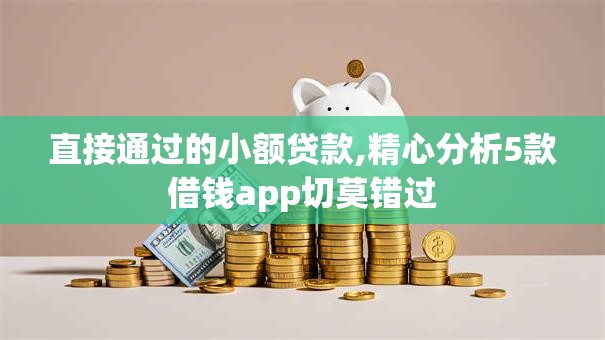 直接通过的小额贷款,精心分析5款借钱app切莫错过