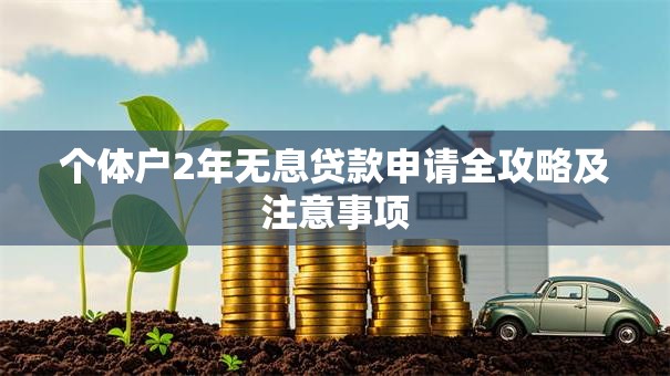 个体户2年无息贷款申请全攻略及注意事项