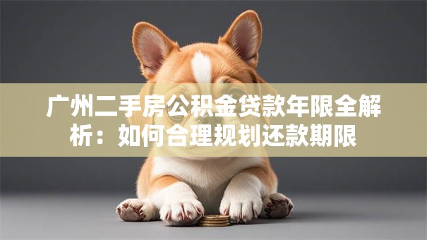 广州二手房公积金贷款年限全解析：如何合理规划还款期限