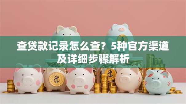查贷款记录怎么查？5种官方渠道及详细步骤解析
