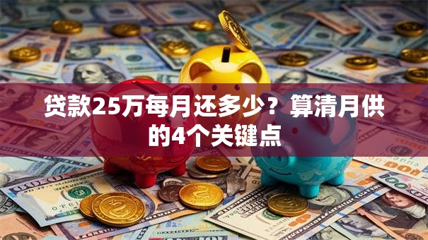 贷款25万每月还多少？算清月供的4个关键点