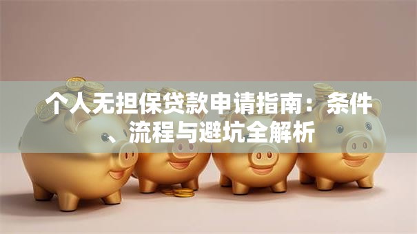 个人无担保贷款申请指南：条件、流程与避坑全解析