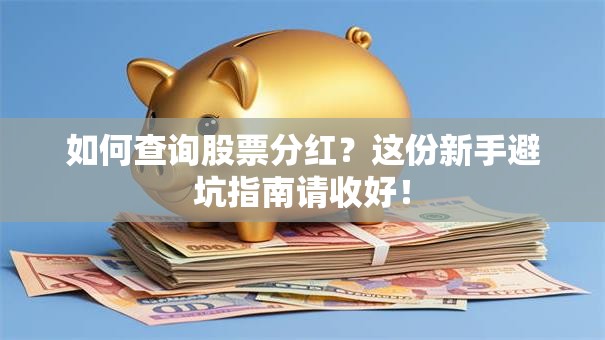 如何查询股票分红？这份新手避坑指南请收好！