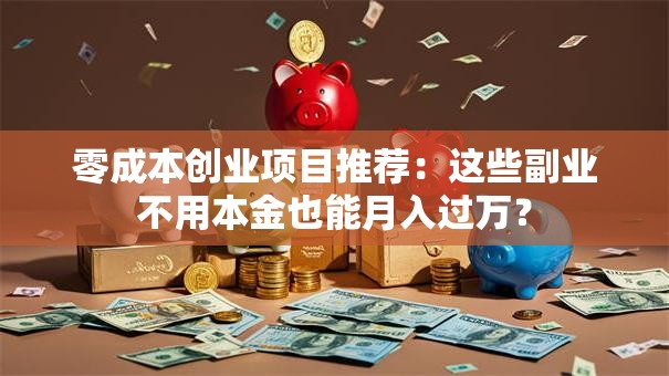 零成本创业项目推荐：这些副业不用本金也能月入过万？