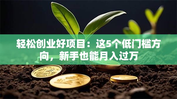 轻松创业好项目：这5个低门槛方向，新手也能月入过万