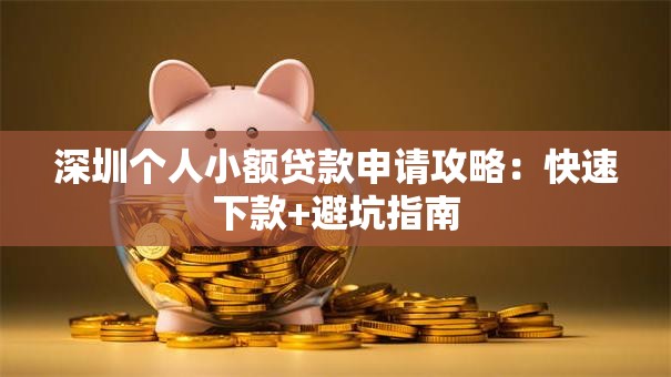 深圳个人小额贷款申请攻略：快速下款+避坑指南
