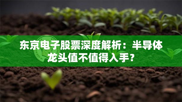 东京电子股票深度解析：半导体龙头值不值得入手？
