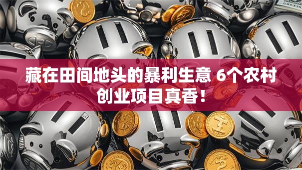 藏在田间地头的暴利生意 6个农村创业项目真香！