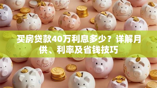 买房贷款40万利息多少？详解月供、利率及省钱技巧