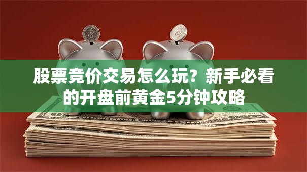 股票竞价交易怎么玩？新手必看的开盘前黄金5分钟攻略