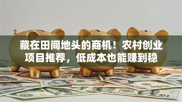 藏在田间地头的商机！农村创业项目推荐，低成本也能赚到稳