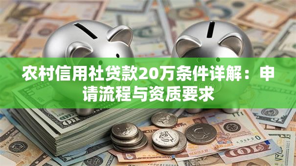 农村信用社贷款20万条件详解：申请流程与资质要求