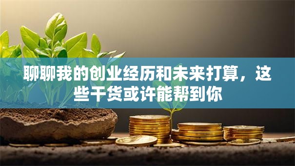 聊聊我的创业经历和未来打算，这些干货或许能帮到你