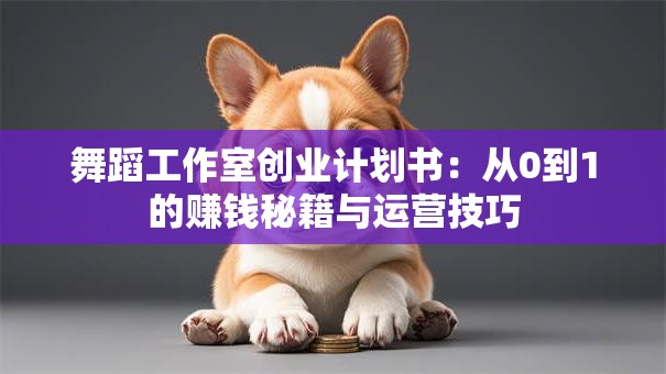 舞蹈工作室创业计划书：从0到1的赚钱秘籍与运营技巧