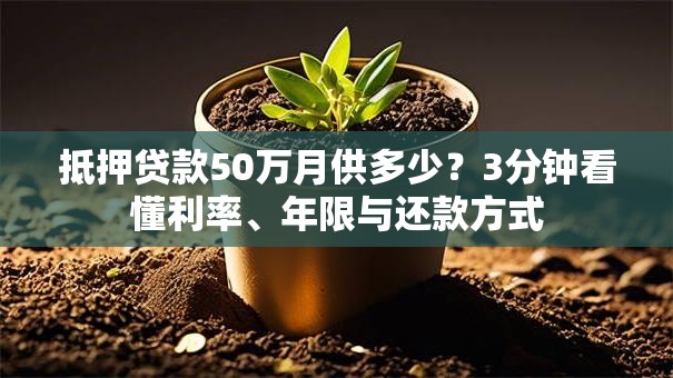 抵押贷款50万月供多少？3分钟看懂利率、年限与还款方式
