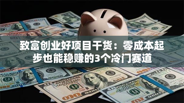 致富创业好项目干货：零成本起步也能稳赚的3个冷门赛道