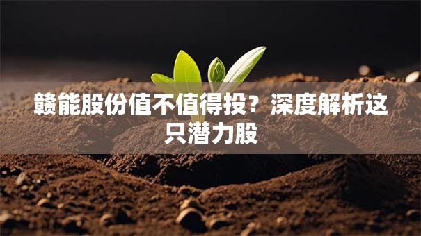赣能股份值不值得投？深度解析这只潜力股