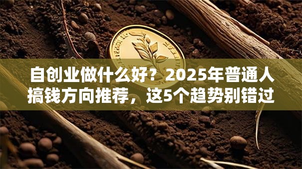 自创业做什么好？2025年普通人搞钱方向推荐，这5个趋势别错过！