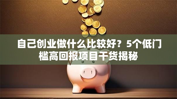 自己创业做什么比较好？5个低门槛高回报项目干货揭秘