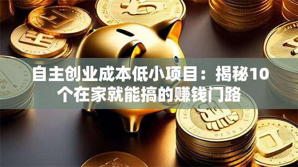 自主创业成本低小项目：揭秘10个在家就能搞的赚钱门路