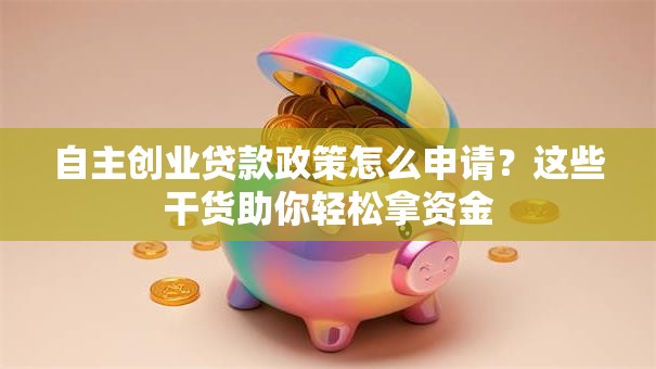 自主创业贷款政策怎么申请？这些干货助你轻松拿资金