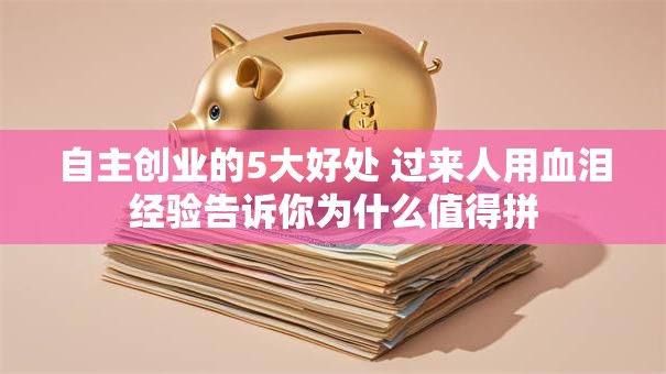 自主创业的5大好处 过来人用血泪经验告诉你为什么值得拼