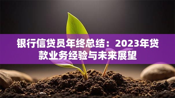 银行信贷员年终总结：2023年贷款业务经验与未来展望