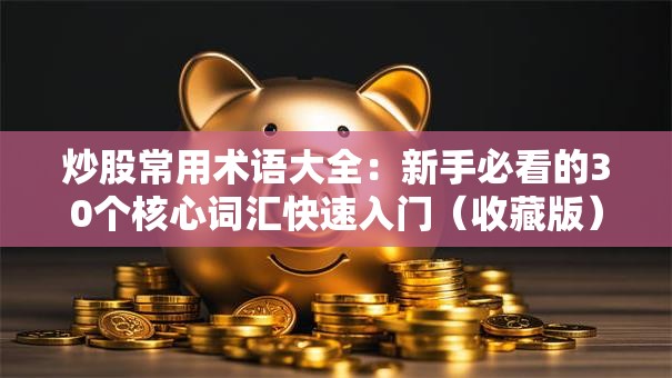炒股常用术语大全：新手必看的30个核心词汇快速入门（收藏版）