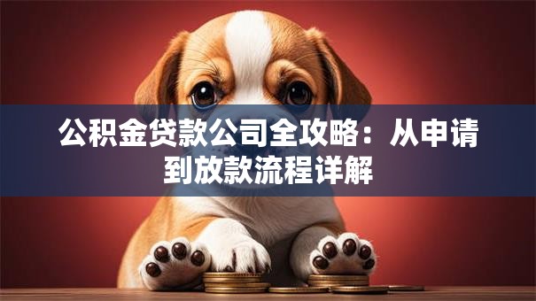 公积金贷款公司全攻略：从申请到放款流程详解