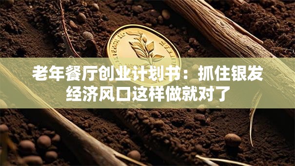 老年餐厅创业计划书：抓住银发经济风口这样做就对了