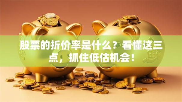 股票的折价率是什么？看懂这三点，抓住低估机会！