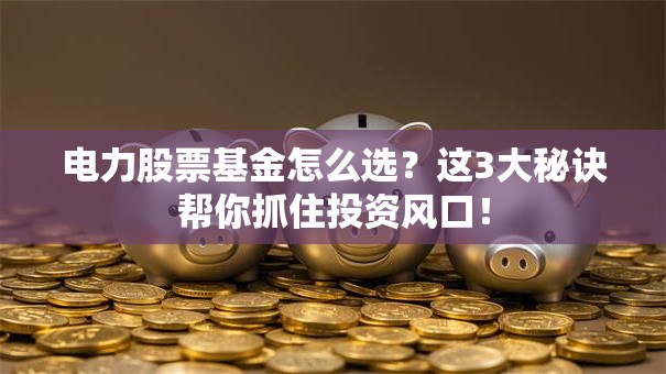 电力股票基金怎么选？这3大秘诀帮你抓住投资风口！