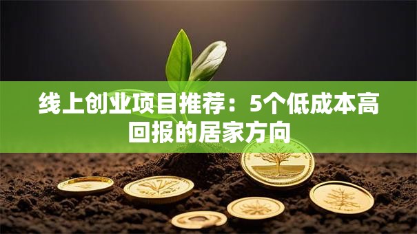 线上创业项目推荐：5个低成本高回报的居家方向