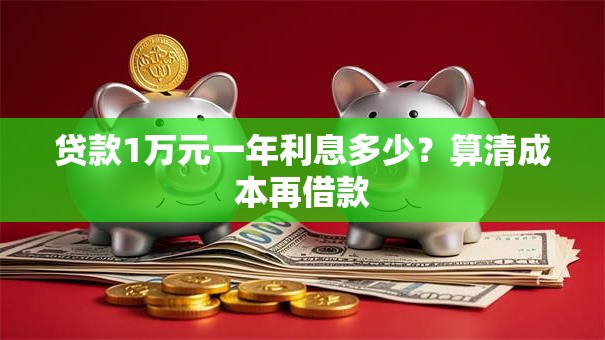 贷款1万元一年利息多少？算清成本再借款